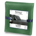 thumbnail image 5 of Royale Linens King Size Flat Sheet Only - Brushed 1800 Microfiber - Wrinkle&Stain Resistant - Hotel Quality Flat Sheet Sold Separately - Top Sheet for Bed (King, Hunter Green), 5 of 10