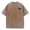 491#Coffee, variant on Retro Distressed Palm Sunset Print Mens Oversized Short Sleeve T-Shirt Vintage Washed Summer Casual Travel Shirts Black 4XL