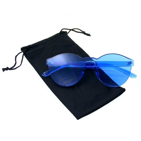 Emblem Eyewear - Mono Block Rimless PC Color Tone Lens Sunglasses Eyewear