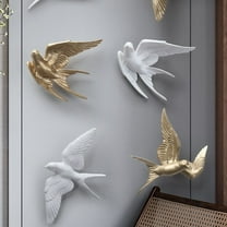 FUTUREORYY Rustic Swallow Wall Decor Minimalist Style 2Pcs Resin Material