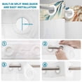 thumbnail image 4 of No Hook Shower Curtain, Beige Beach Coastal Shower Curtains for Bathroom with See Through Top Window, Summer Nautical Coral Shell Botanical Vintage Waterproof & Washable Bath Curtain Standard 72"x72", 4 of 9