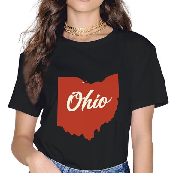 Ohio Home Shape State Vintage T-Shirt