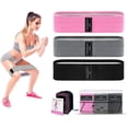 thumbnail image 2 of Bandas de resistencia de tela para mujeres, bandas de tela para hacer ejercicio, bandas elásticas para ejercicio, bandas de sentadillas para glúteos y muslos/piernas, bandas de fitness para gimnasio e, 2 of 3