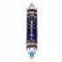 - Mezuzah-Menorah-Hand Painted Blue/Gold (4.5 )-Pewter