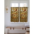 thumbnail image 2 of Vintage Bees Living Room Curtains 2 Panel, Country Retro Animal Flowers Yellow Brown Cafe Window Treatment, Farmhouse Bedroom Bathroom Kitchen Curtains Drapes 104"x45", 2 of 6