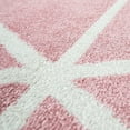 thumbnail image 2 of Low-Pile Area Rug with Modern Geometric Pattern & Pastel Colors in Pink - 2'4" x 4'7" (2'x4'), 2 of 5