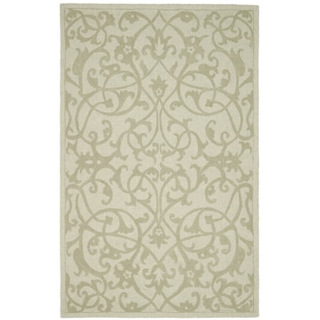 SAFAVIEH Impressions Clarisse Geometric Wool Area Rug  Sage  5  x 8 Impressions Rug Collection. High/Low Pile Area Rugs. The Impressions Collection features finely crafted  high-low pile area rugs. Each is made with a plush  luxurious New Zealand wool pile for brilliant  color on color tones and high-touch texture. Impressions area rugs radiate modern character that will enliven the decor of any room of your home. Available in a wide selection of colors  designs and sizes  including hallways runner or foyer rugs.