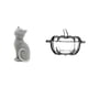 thumbnail image 1 of Figura de gato, estatua de escritorio, plato de dulces de vidrio, tarro decorativo con tapa, adorno de calabaza, escultura de resina, adecuado para es, 1 of 8