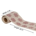 thumbnail image 2 of Holiday Time 6 inch x 20 feet Snowflake Ribbon - Natural & Rose Gold, 2 of 4