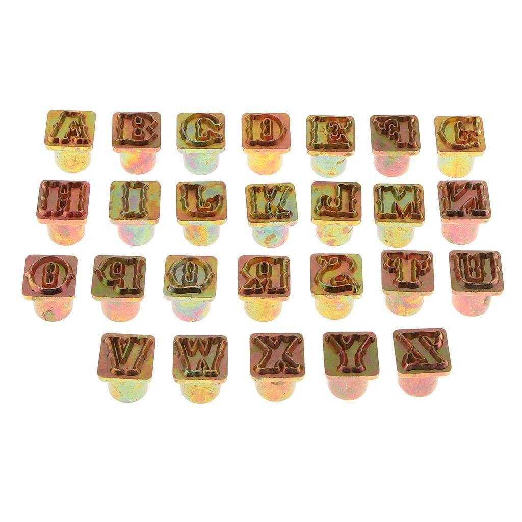 /26pcs Letter Alphabet Initials A~ Stamps Metal Steel Tag Pendant Stamping Tool Message Word Phrase Inked Set