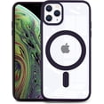 thumbnail image 1 of Funda para iPhone 11 Pro compatible con MagSafe, antiamarilleo, a prueba de golpes, fina y transparente, para hombre y mujer, para iPhone 11 Pro (5,8 pulgadas), color morado caramelo, 1 of 8