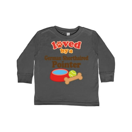 

Inktastic German Shorthaired Pointer Loved By A (Dog Breed Gift Toddler Boy or Toddler Girl Long Sleeve T-Shirt