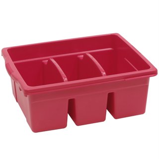 Simplify Polyester 27 Count Large Ornament Storage Box with See Through  Window, Red 