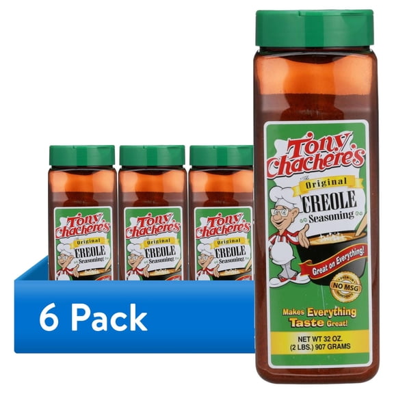 (6 pack) Tony Chachere's, Seasoning, Original, Cajun, 32 oz