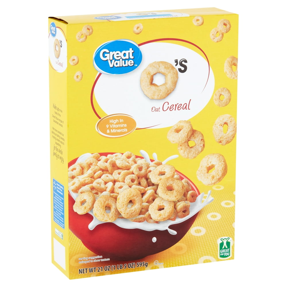 Great Value Toasted O's Cereal, 21 oz