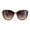 Tortoise Brown, variant on Womens Metal Brow Trim Designer Fashion Cat Eye Sunglasses Black Smoke