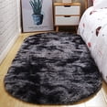 thumbnail image 3 of Manta de lujo ligera para la mesita de noche del dormitorio, manta para la mesita de noche de la sala de estar, alfombra de piso simple ovalada, alfombra antideslizante con efecto tie dye para, 3 of 6