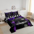 thumbnail image 3 of Erosebridal Sport Car Bedding Twin Comforter Set,Buffalo Plaid Down Comforter,Extreme Sport Bedding Sets Twin with Comforter,Microfiber Car Room Decorative,Reversible,3pcs, 3 of 8