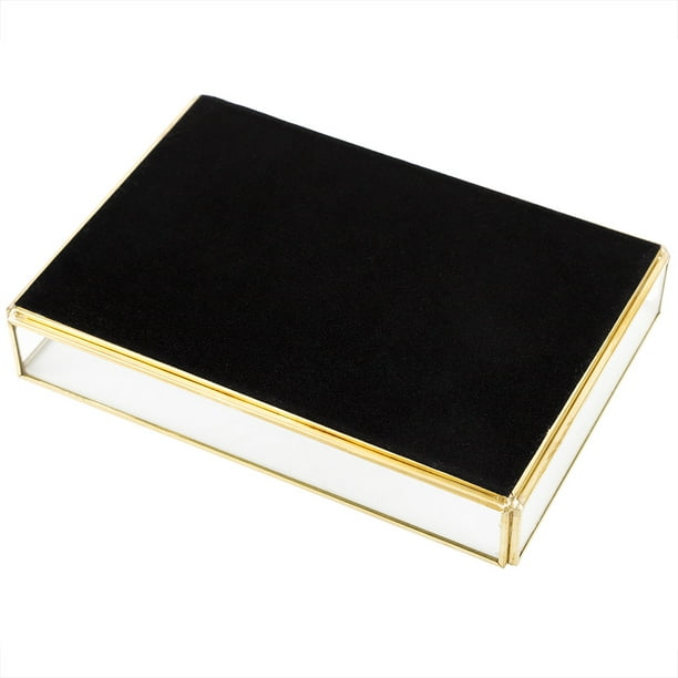 Caja De Almacenamiento De Cosméticos, Bandeja De Joyería, Cosméticos Con Borde De Latón, Caja De Almacenamiento, Organizador De Joyas, Bolsas De Maquillaje