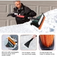 thumbnail image 2 of 47.2" Extendable Ice Scraper Snow Brush with Squeegee for Windshield Window Car Trucks SUVs, 270 °   Pivoting Brush Head, Essential Winter Tool Ice Snow Remover with Comfortable Foam Grip, 2 of 3