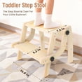 thumbnail image 6 of Step Stool  Foldable For Convert To Chair Bathroom Sink & Potty Wooden Stools W Non Slip Base Kitchen Bedroom, 6 of 8