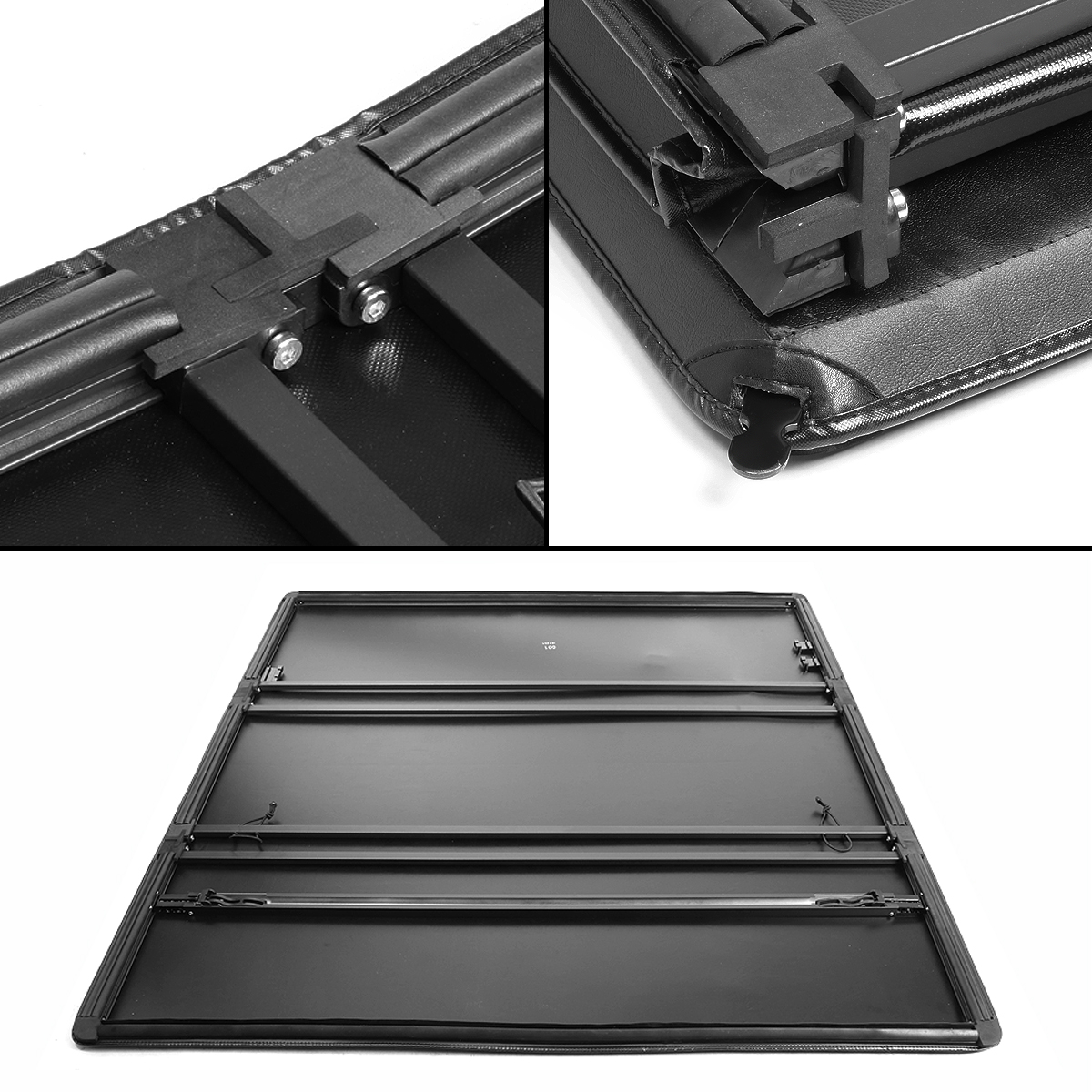 DNA Motoring For 05-11 Dodge Dakota 5.5 FT Bed Tri-Fold Adjustable Soft Top Trunk Tonneau Cover