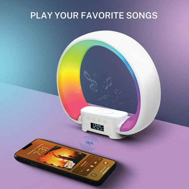 Bell + Howell Bluetooth Speaker Table Lamp Wireless Phone Charger