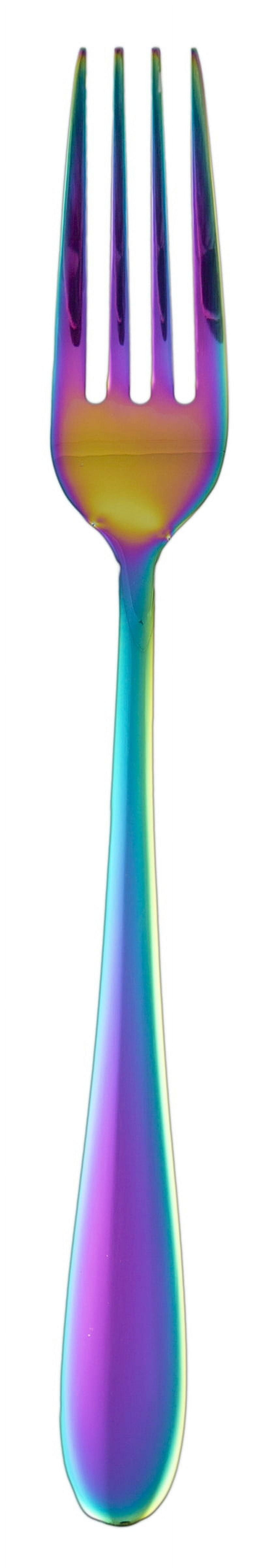 (4 pack) (4 pack) Cambridge Byram Rainbow Mirror Stainless Steel Dinner Fork