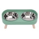 thumbnail image 1 of Tazón De Alimentación De Gato De Acero Inoxidable, Tazones Dobles Elevados Para Gatos Pequeños Perros Promueve Una Postura Adecuada, 1 of 7