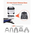 thumbnail image 5 of Universal Aluminum Alloy Motorcycle Top Case 45L Waterproof Detachable Leather Lined Tail Box with Lock Back Cushion Fits 99 Percent of Motorcycle Frames, 5 of 7