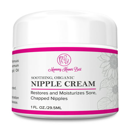 Mommy Knows Best Nipple Cream for Breastfeeding Moms 100% Natural Soothing USDA Certified Nipple (Best Nipple Cream For Breastfeeding Babies)