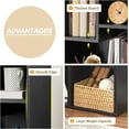 thumbnail image 5 of 4-Tier Modern Bookcase, 42 Inch High Storage Cabinet with Height Difference Shelves for Standard Textbooks, Floor Standing Display, 7 Cubes, Horizontal Avaiable, Easy Assembly, Rustic Brown, 5 of 9