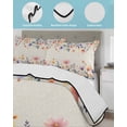thumbnail image 3 of Twin XL Quilt Bedding Set, Spring Floral Reversible Summer Quilt 3 Pieces, Elegant Flowers Farmhouse Botanical Rustic Lightweight Bedspreads Coverlets with 2 Pillow Shams for All Seasons, 3 of 5