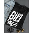 thumbnail image 3 of This Girl Is A Vegan Cute Food Women Black T-Shirt, Female XX-Large, 3 of 4