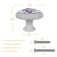 thumbnail image 5 of PhooArto Bell Flowers Watercolor Pattern 4 PCS Crystal Glass Cabinet Knobs, Drawer Kitchen Cabinets Dresser Cupboard Wardrobe Pulls Handle - Glowing in the Dark, 5 of 7