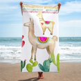 thumbnail image 4 of Txlixc Adorable alpaca cactus toallas de playa súper absorbentes de fibra ultrafina toallas de baño Txlixc moda, 4 of 6
