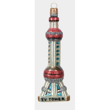 - Oriental Pearl Radio and TV Tower Shanghai China Polish Glass Christmas Ornament