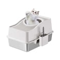 thumbnail image 3 of Stainless Steel Cat Litter Box, Enclosed Top-Entry Cat Toilet with High Sided Walls, Easy Clean Metal Litter Pan for Large Cats, White, 23.6" x 15.7" x 15.5", 3 of 7