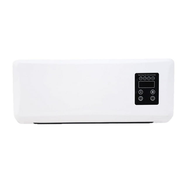 Calentador de pared eléctrico con control remoto, ligero, de montaje en pared, calentamiento rápido para oficina, garaje, hogar, dormitorio y baño.