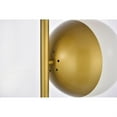 thumbnail image 5 of Eclipse 2 Lights Brass Floor Lamp With Frosted White Glass, 5 of 5