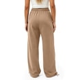 thumbnail image 3 of SYwaren Women's Baggy Sweatpants Casual Drawstring Elastic Waistband Solid Color Relaxed Fit Lounge Pants with Pockets, 3 of 5