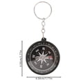 thumbnail image 2 of 12 Pcs Pirate Compass with Keychain Compass Key Chain Key Ring Bag Pendant Handbag Jewelry Children Gifts (Silver), 2 of 2