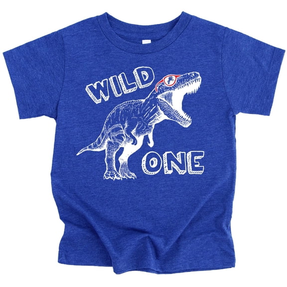 Wild One Dinosaur 1st Birthday T-Shirts for Baby Girls and Boys First Birthday Outfit Vintage Royal Shirt 12 Months