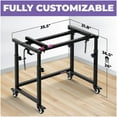 thumbnail image 4 of Liquid Stands Piano Keyboard Stand - Electric Piano Stand for 49 54 61 88 Key - Piano Desk Music Stand Production - Piano Table Synth Stand Rolling Home Recording Studio Workstation DJ Keyboard Table, 4 of 4