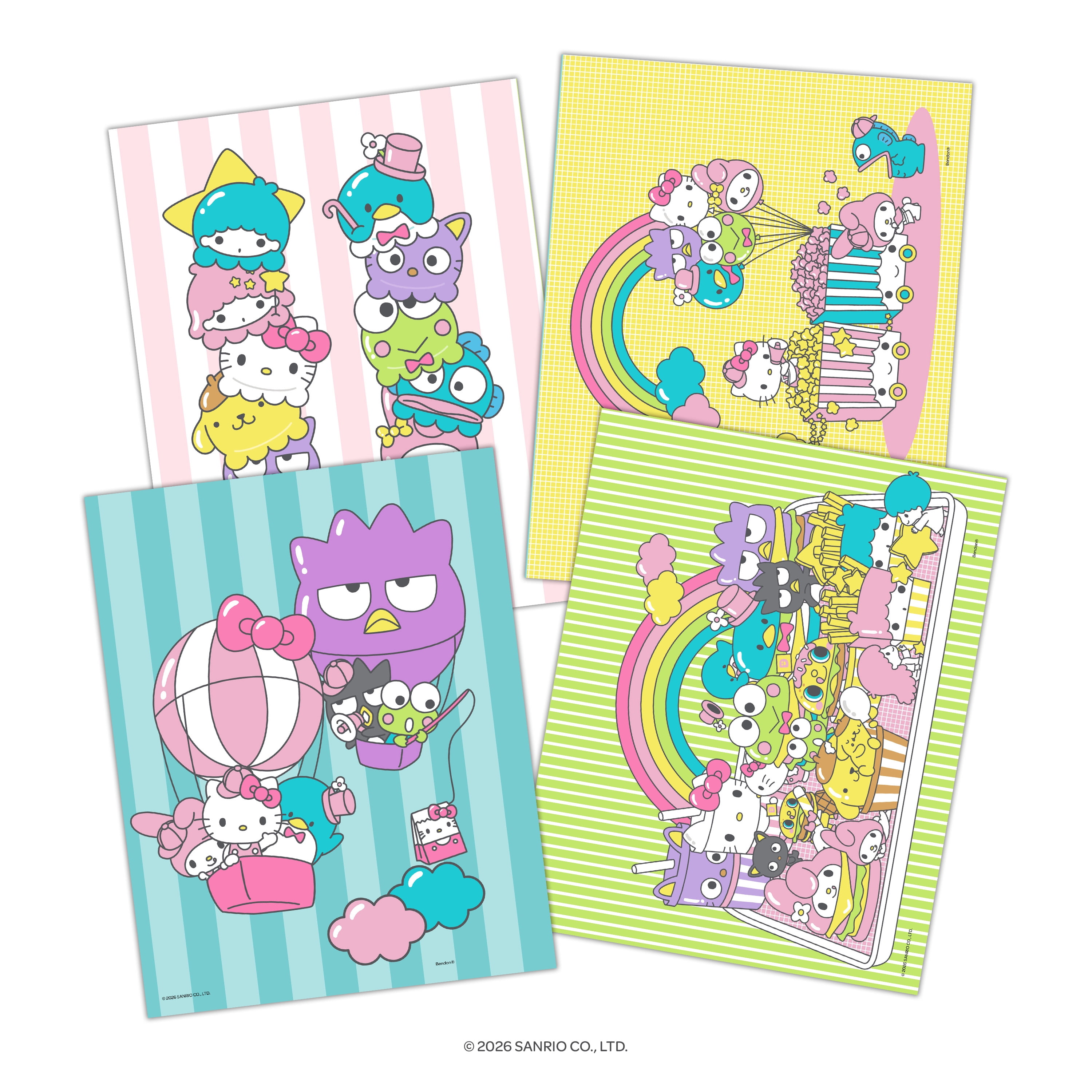 Hello Kitty Gift Set with Coloring Book, Posters, Stickers, Crayons, Punch-Out Characters