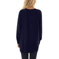 thumbnail image 3 of Womens 2023 Fall Long Sleeve T-Shirts Casual Tunic Tops for Leggings Loose Soft Blouses with Pocket, 3 of 7