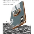 thumbnail image 6 of Case for iPhone Xs Max Case 6.5" Soft Silicone Cover with Finger Ring Holder Electroplated Flexible TPU Shock-Absorption Bumper Protective Cases - Gray, 6 of 18