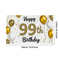 thumbnail image 4 of Glittery 99th Birthday Banner with Balloons and Stars Backdrop Party Supplies Photography Props Birthday Decoration Background Decor, 4 of 7