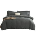 thumbnail image 4 of LammaLoe Duvet Cover King 3 Piece, Luxury Microfiber Bedding Sets with 2 Pillow Shams, Grey, 4 of 11