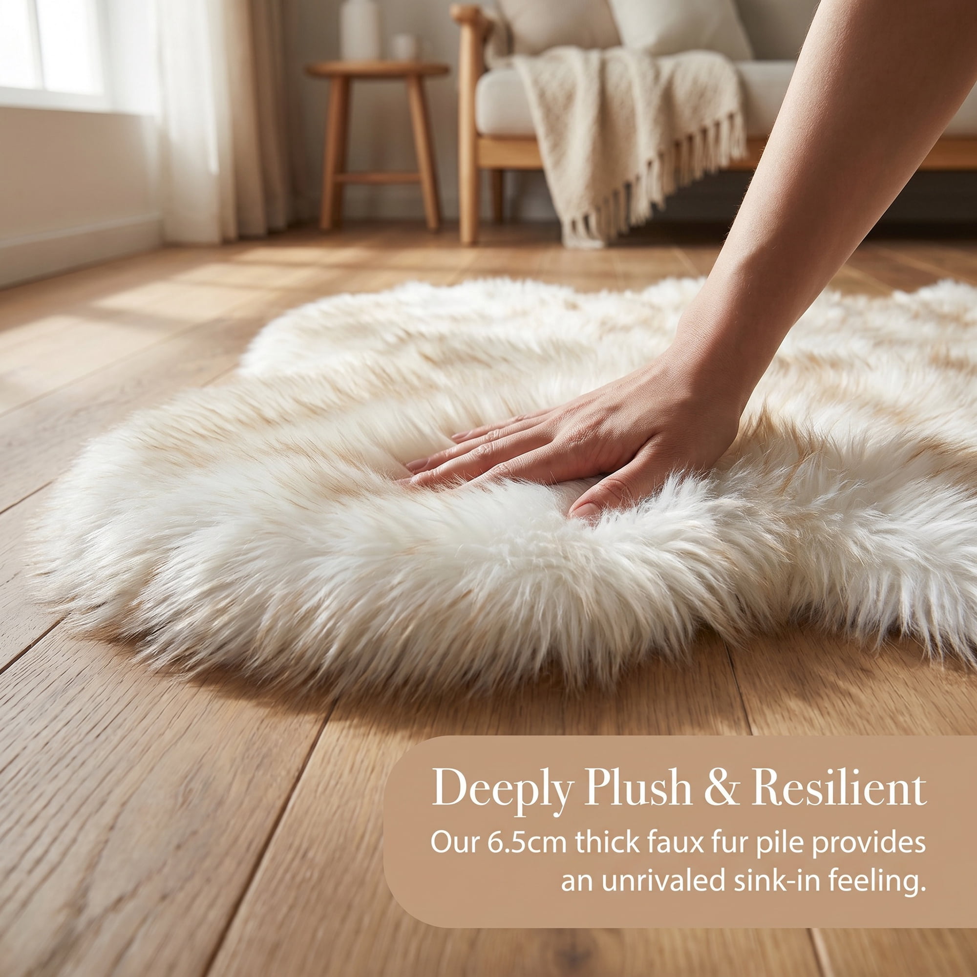 Unique Bargains Soft Fluffy Non Slip Narrow Fuzzy Shaggy Area Rug 28" x 14" White Yellow